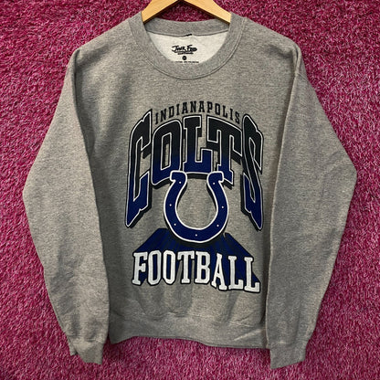 Junk Food Clothing Indianapolis Colts Heathered Gray Classic Crew Pullover Sweatshirt XS
