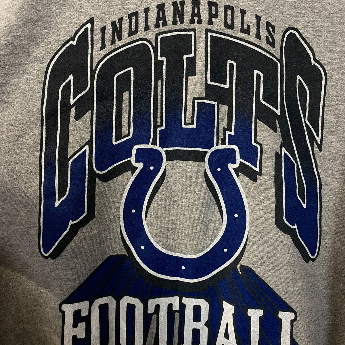 Junk Food Clothing Indianapolis Colts Heathered Gray Classic Crew Pullover Sweatshirt XS