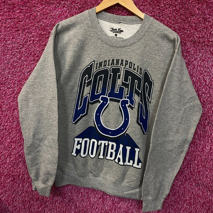 Junk Food Clothing Indianapolis Colts Heathered Gray Classic Crew Pullover Sweatshirt XS