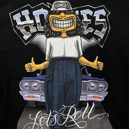 Homies "Let's Roll" Art Graphic T-Shirt Medium