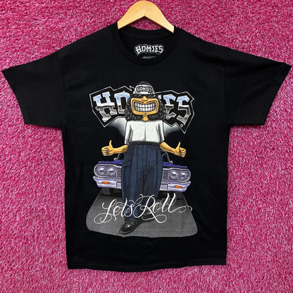 Homies "Let's Roll" Art Graphic T-Shirt Medium