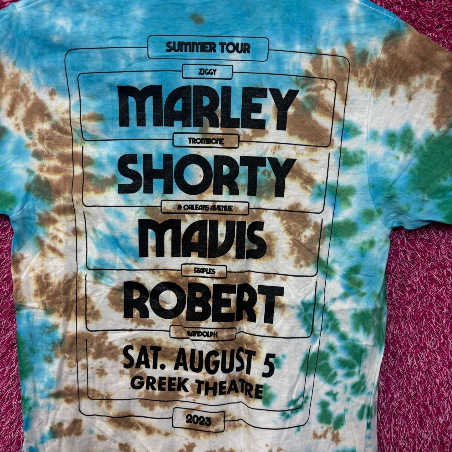 Ziggy Marley 2023 Summer Tour at the Greek Reggae Tie Dye Small