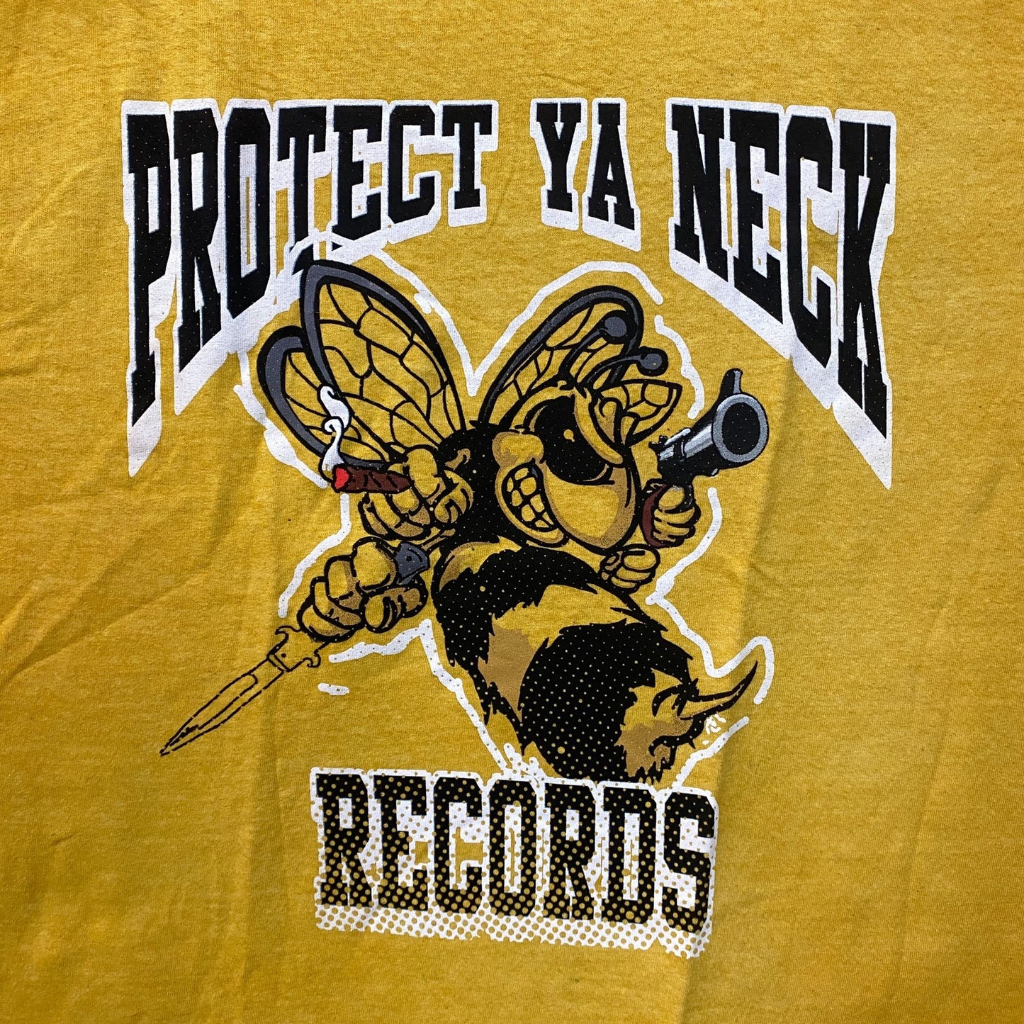 Wu-Tang Protect Ya Neck Records Yellow T-Shirt Large