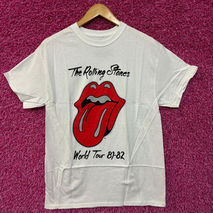 The Rolling Stones Hot Lips World Tour 81-82 Rock Band Tee M