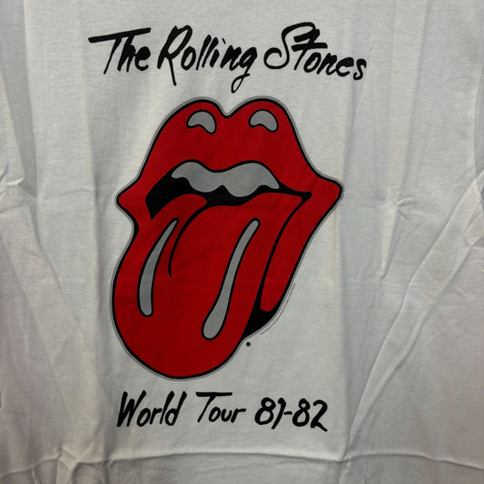 The Rolling Stones Hot Lips World Tour 81-82 Rock Band Tee M