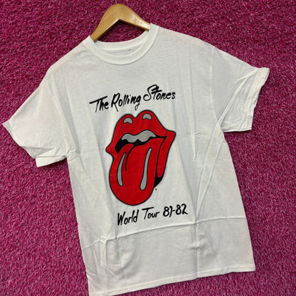 The Rolling Stones Hot Lips World Tour 81-82 Rock Band Tee M