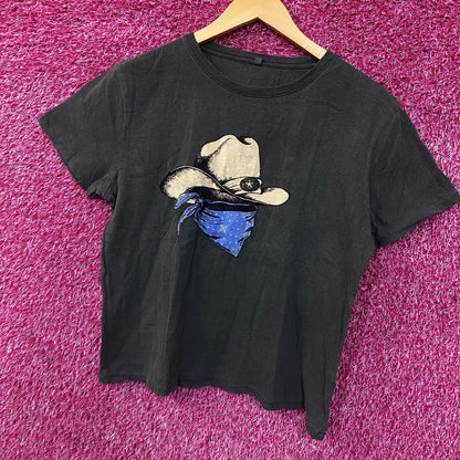 Faceless Cowboy Hat Tshirt size Small