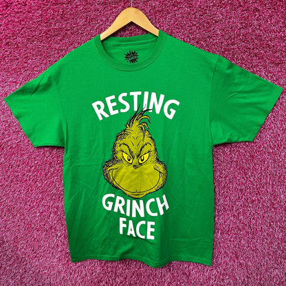 How The Grinch Stole Christmas Resting Grinch Face Tee L
