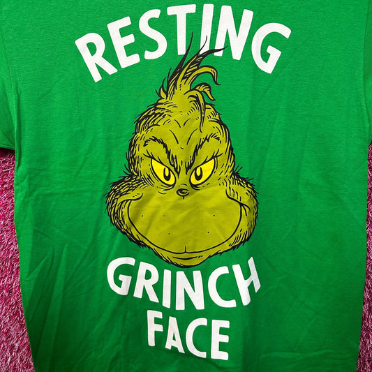 How The Grinch Stole Christmas Resting Grinch Face Tee L