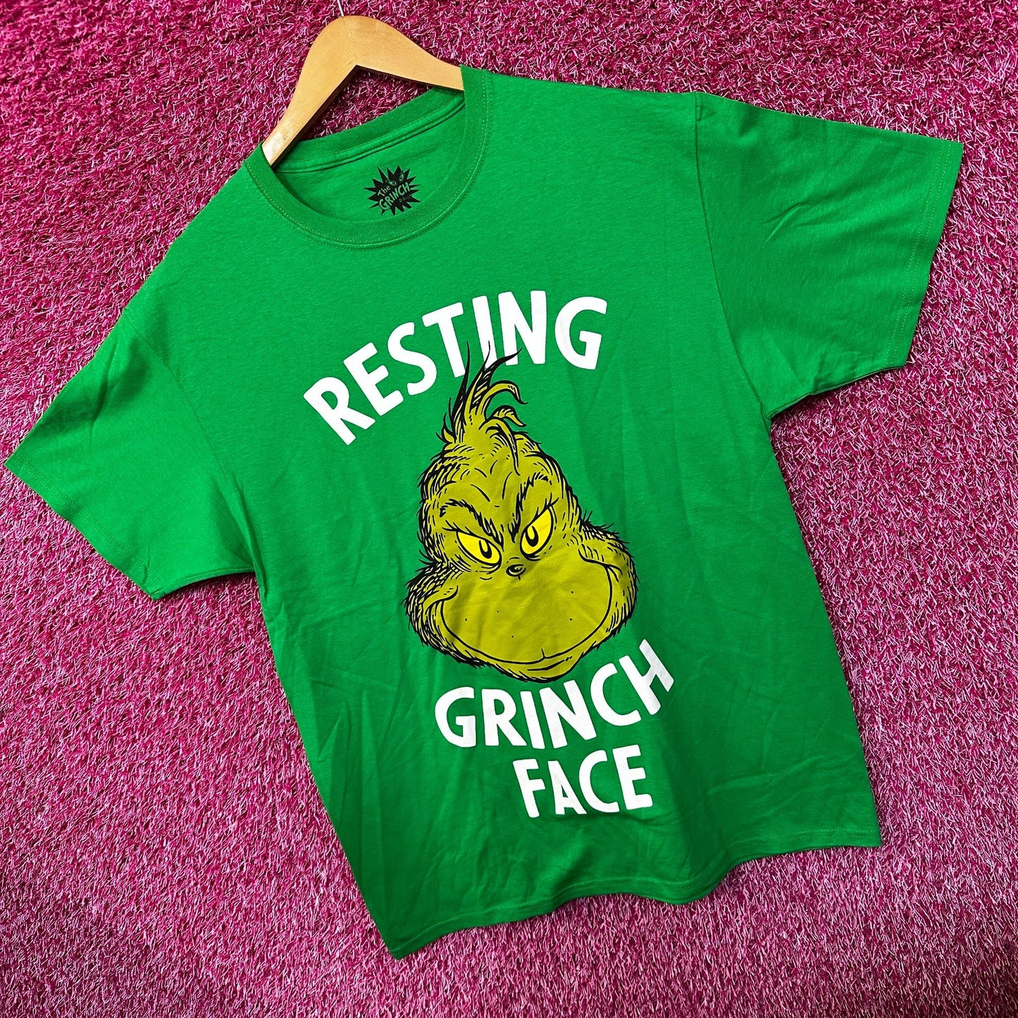 How The Grinch Stole Christmas Resting Grinch Face Tee L