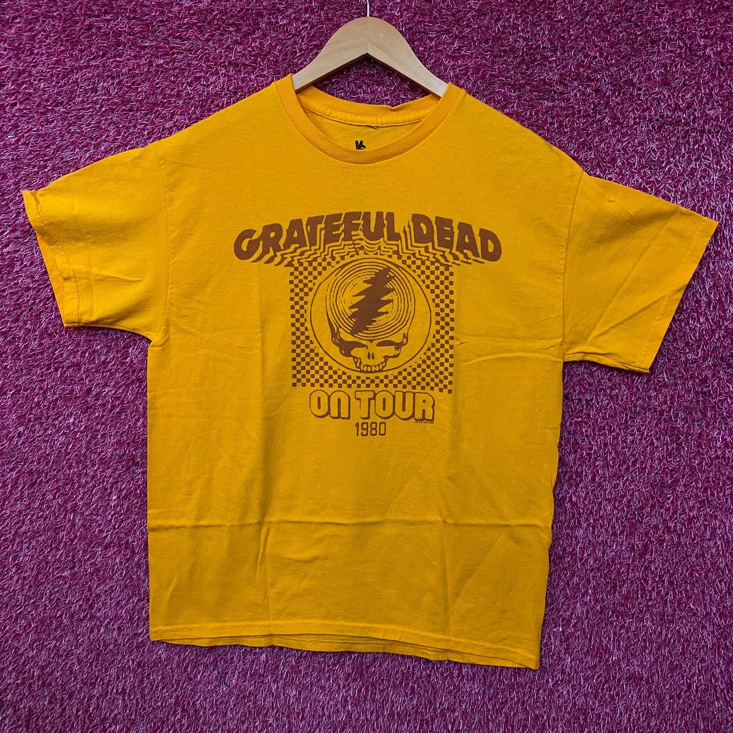 Grateful Dead On Tour 1980 Steal Your Face Logo Rock Band T-Shirt Medium