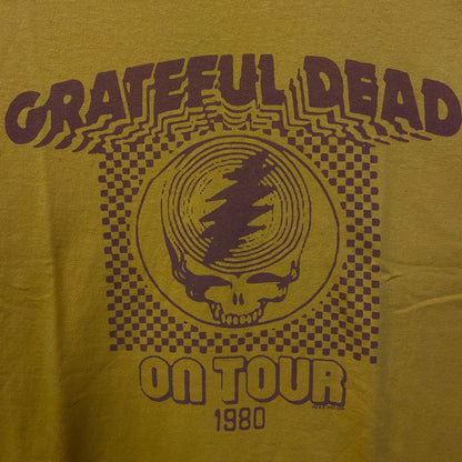 Grateful Dead On Tour 1980 Steal Your Face Logo Rock Band T-Shirt Medium