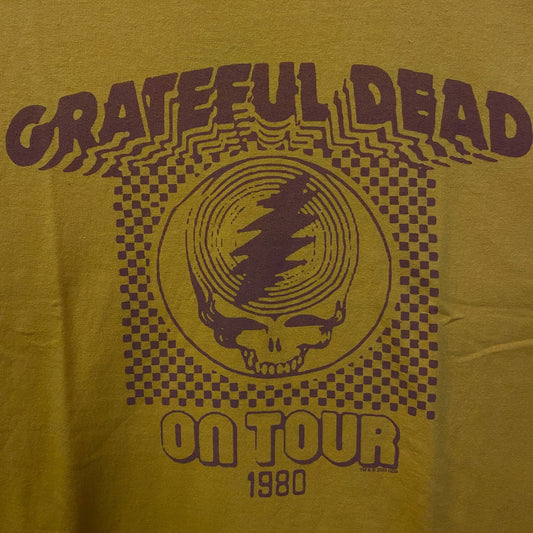 Grateful Dead On Tour 1980 Steal Your Face Logo Rock Band T-Shirt Medium