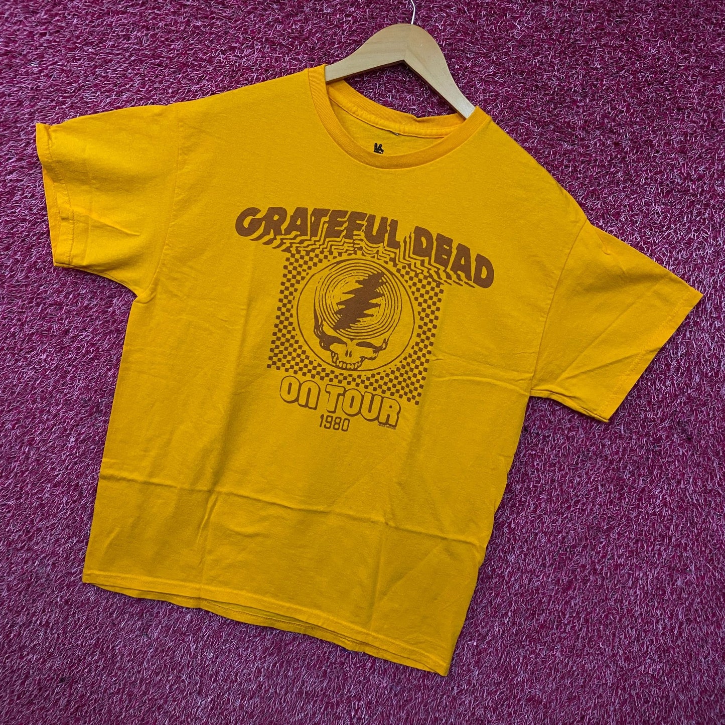 Grateful Dead On Tour 1980 Steal Your Face Logo Rock Band T-Shirt Medium