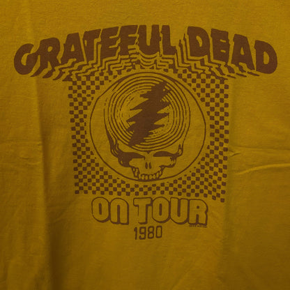 Grateful Dead On Tour 1980 Steal Your Face Logo Rock Band T-Shirt Medium