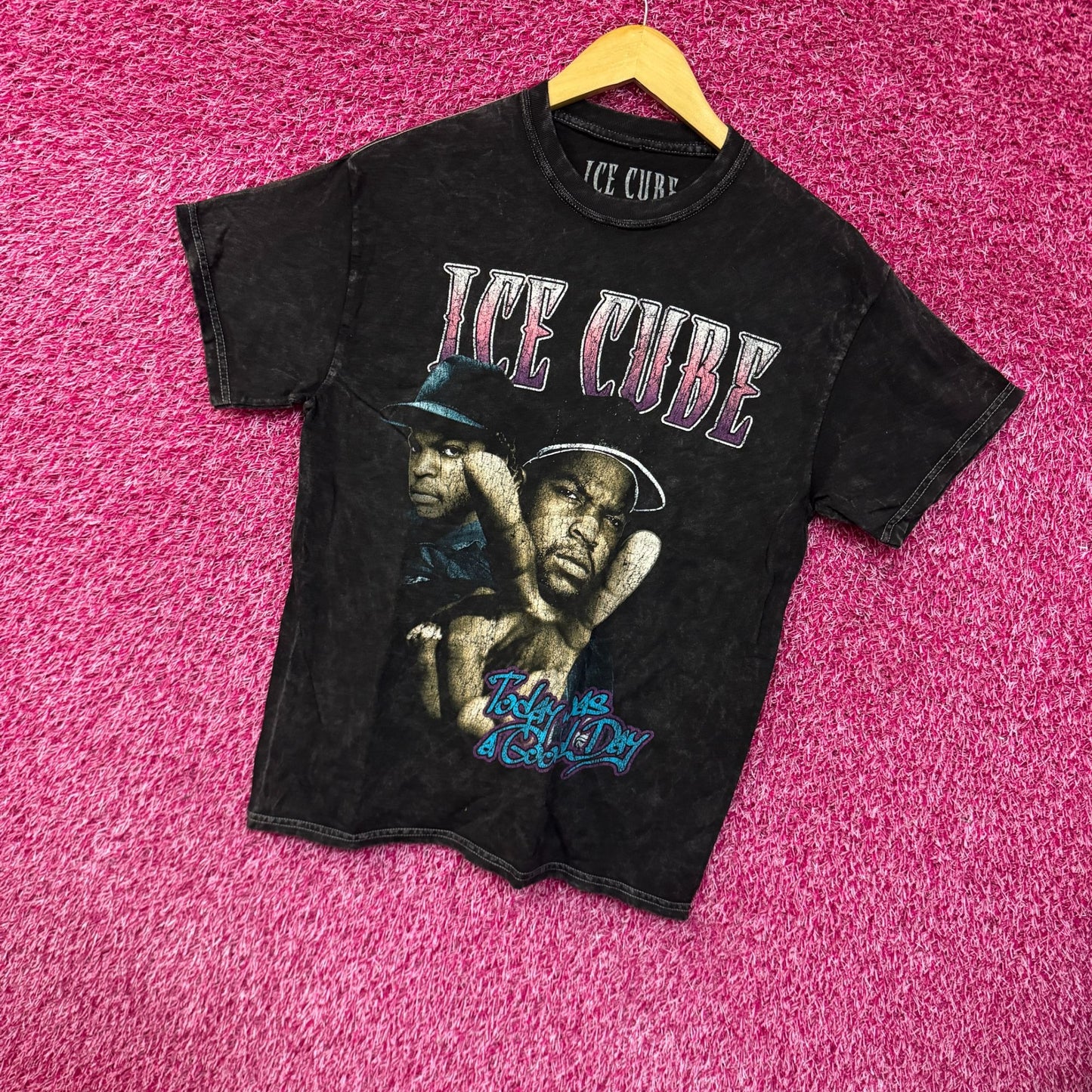Ice Cube Today Was a Good Day West Coast Rap Acid Wash Tee M