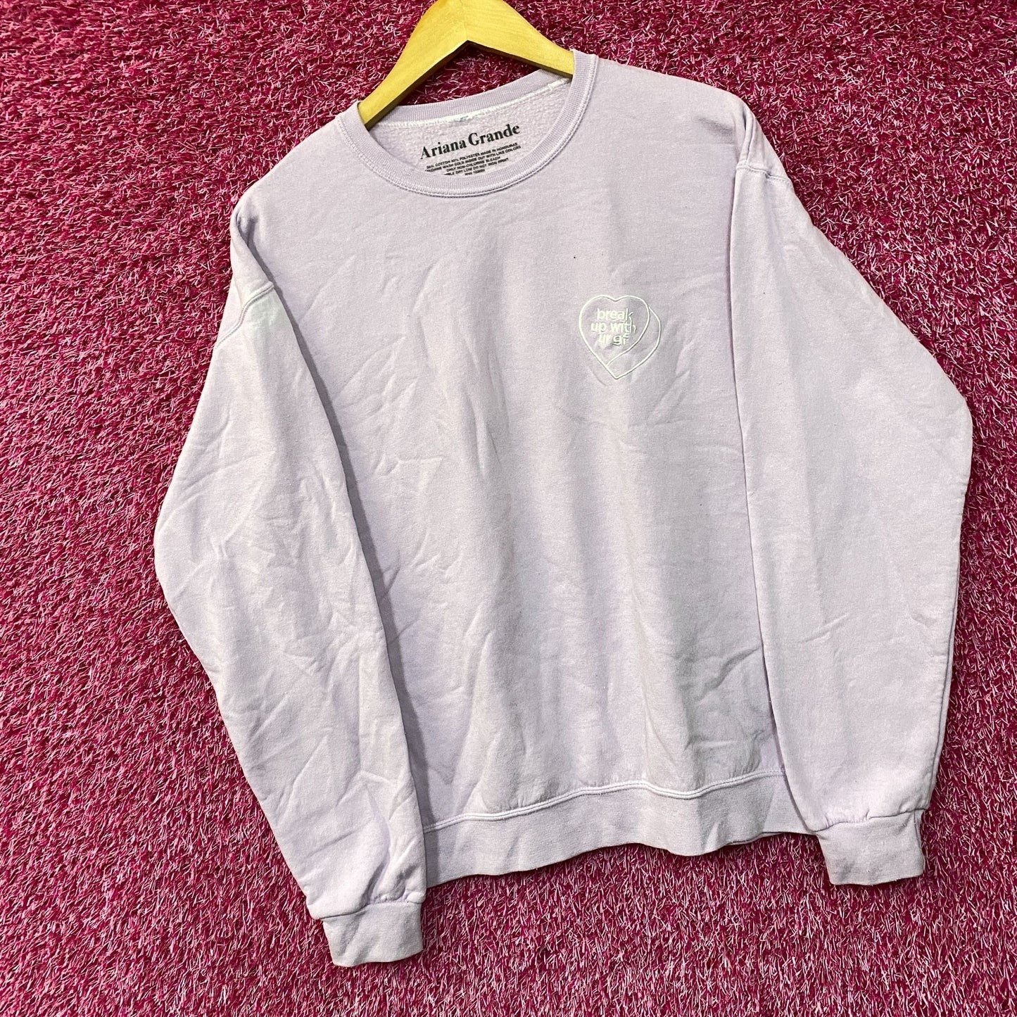 Ariana Grande Break Up With Your Girlfriend Sweetener World Tour Sweatshirt Medium