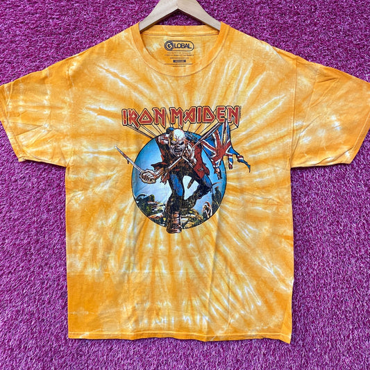 Iron Maiden The Trooper Heavy Metal Band Tie Dye T-Shirt Medium