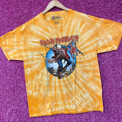 Iron Maiden The Trooper Heavy Metal Band Tie Dye T-Shirt Medium
