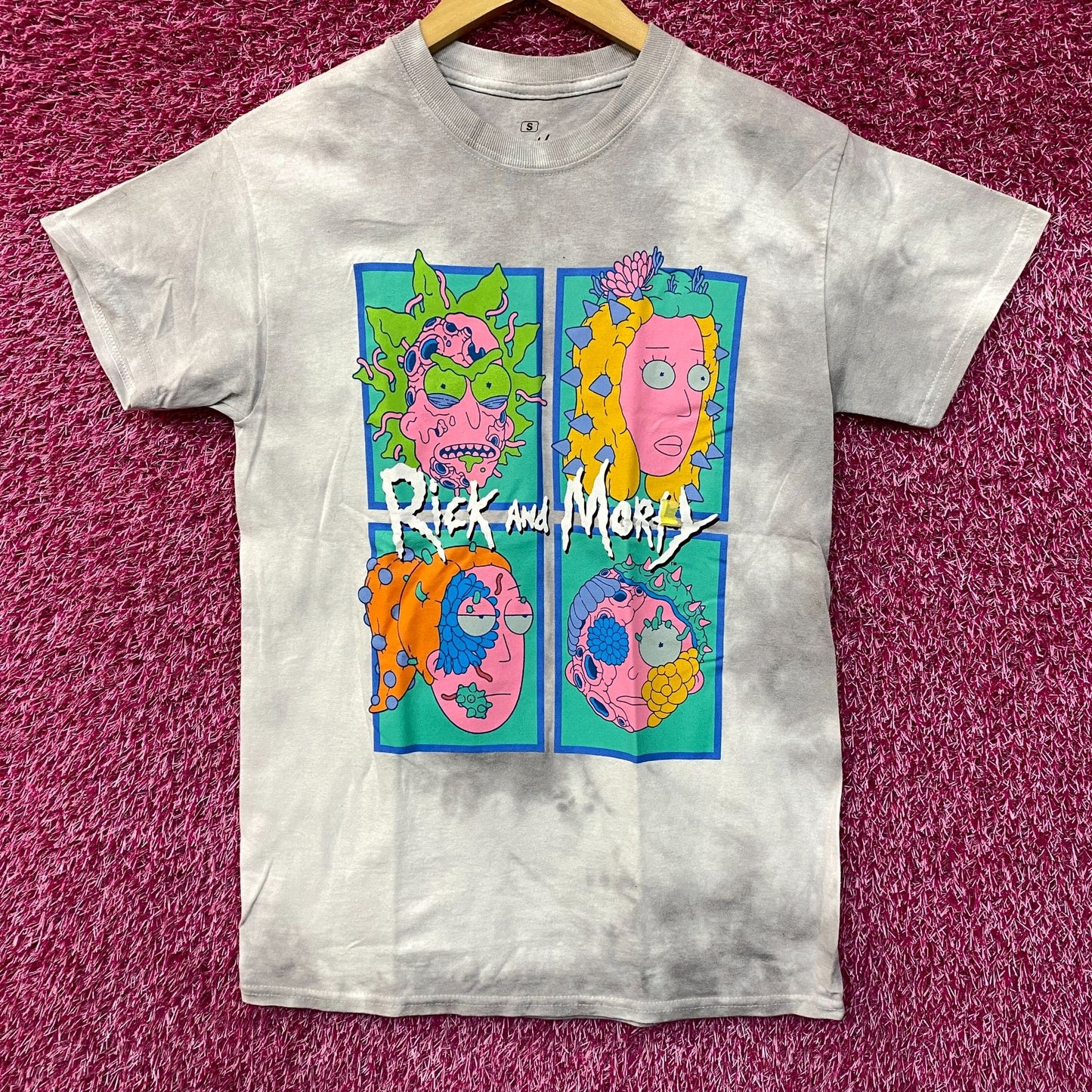Adult Swim Rick & Morty Infected Tie Dye T-Shirt size Small