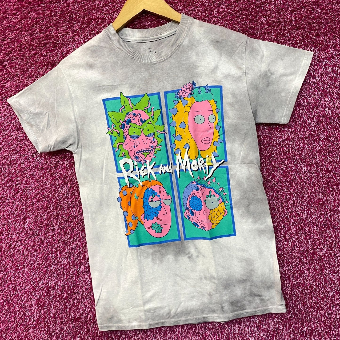 Adult Swim Rick & Morty Infected Tie Dye T-Shirt size Small