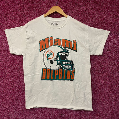 Junk Food NFL Miami Dolphins Throwback Helmet Logo T- Shirt Medium