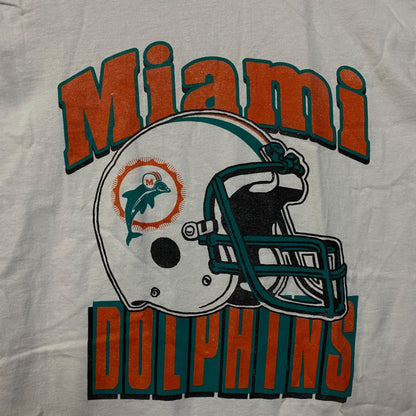 Junk Food NFL Miami Dolphins Throwback Helmet Logo T- Shirt Medium