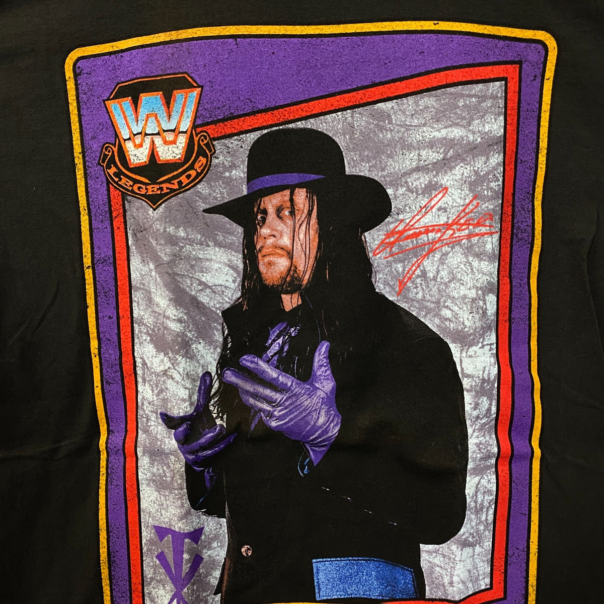 WWE The Undertaker Trading Card T-Shirt Medium