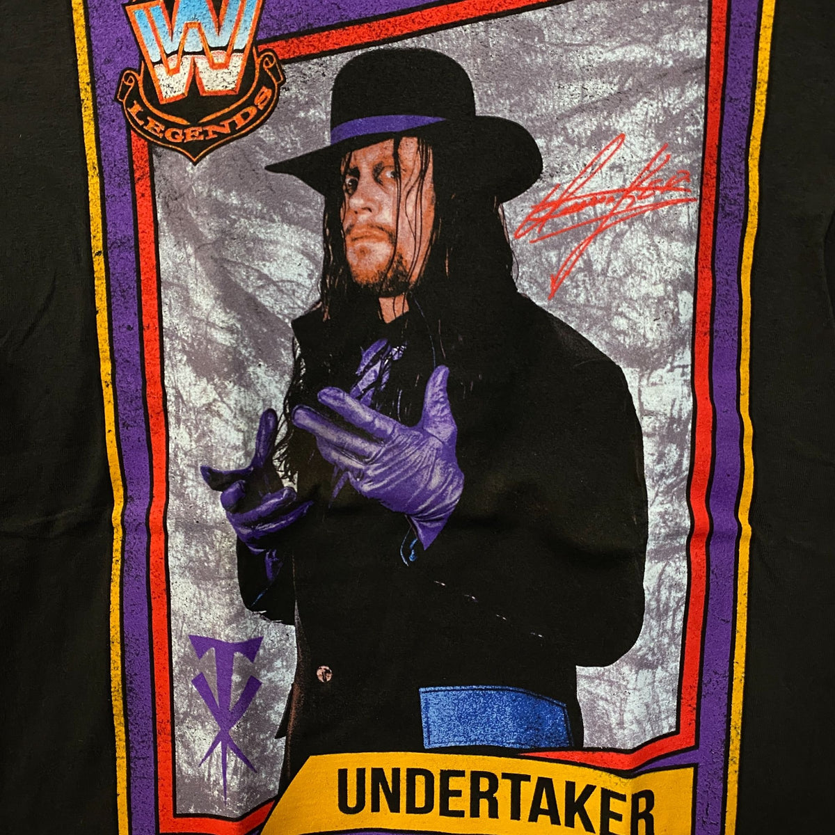 WWE The Undertaker Trading Card T-Shirt Medium