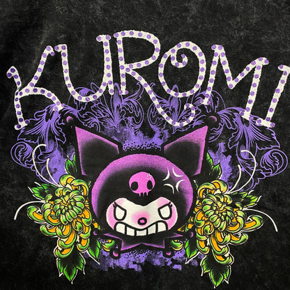 Sanrio Kuromi Tattoo Art Mineral Wash T-Shirt XL