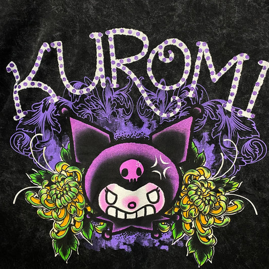 Sanrio Kuromi Tattoo Art Mineral Wash T-Shirt XL