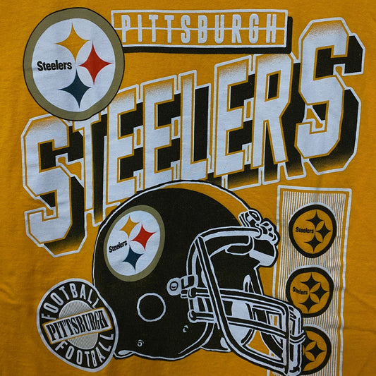 Junk Food Clothing NFL Pittsburgh Steelers Checkdown Flea Market Tee Small