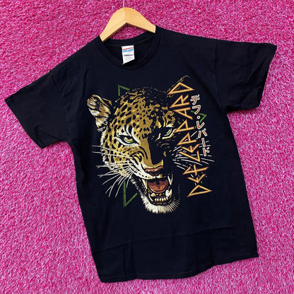 Def Leppard Japanese Katakana Graphic Design T-Shirt Small