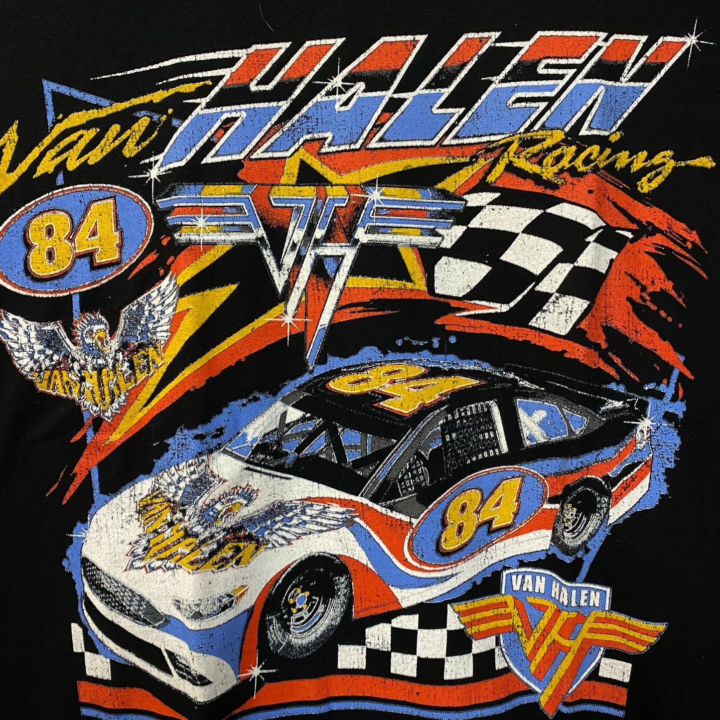 Van Halen Nascar Racing Car Graphic Design T-Shirt Large