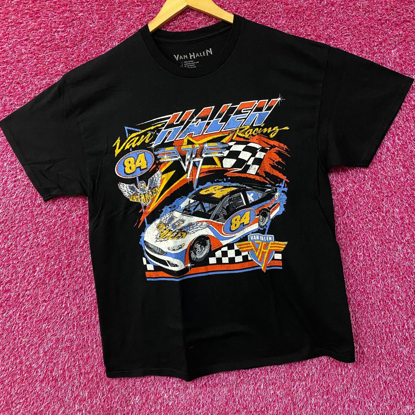 Van Halen Nascar Racing Car Graphic Design T-Shirt Large