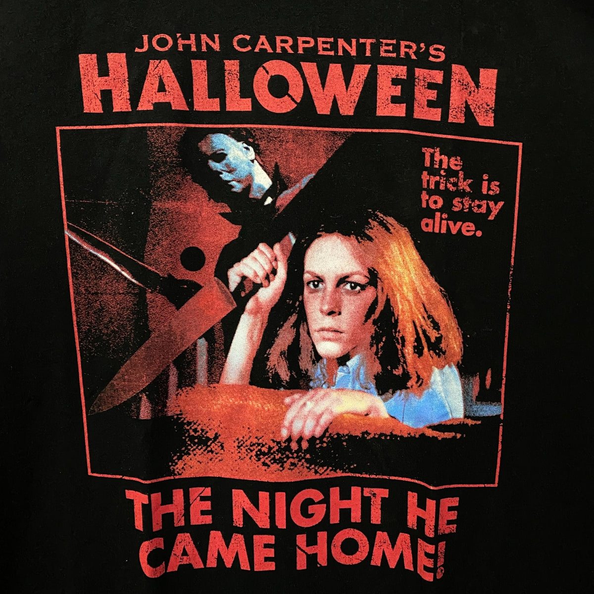 Halloween "The Night He Came Home" Horror Graphic T-Shirt Large