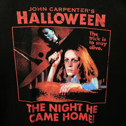 Halloween "The Night He Came Home" Horror Graphic T-Shirt Large