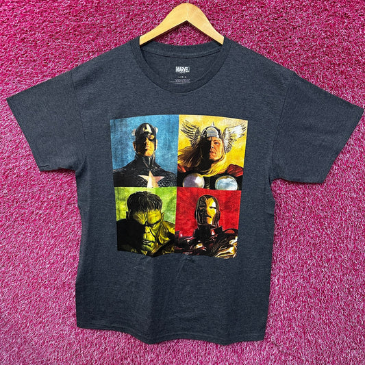 Marvel Alex Ross The Avengers Realistic Portraits Tee L
