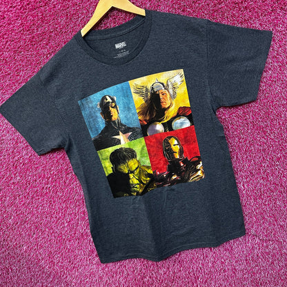 Marvel Alex Ross The Avengers Realistic Portraits Tee L