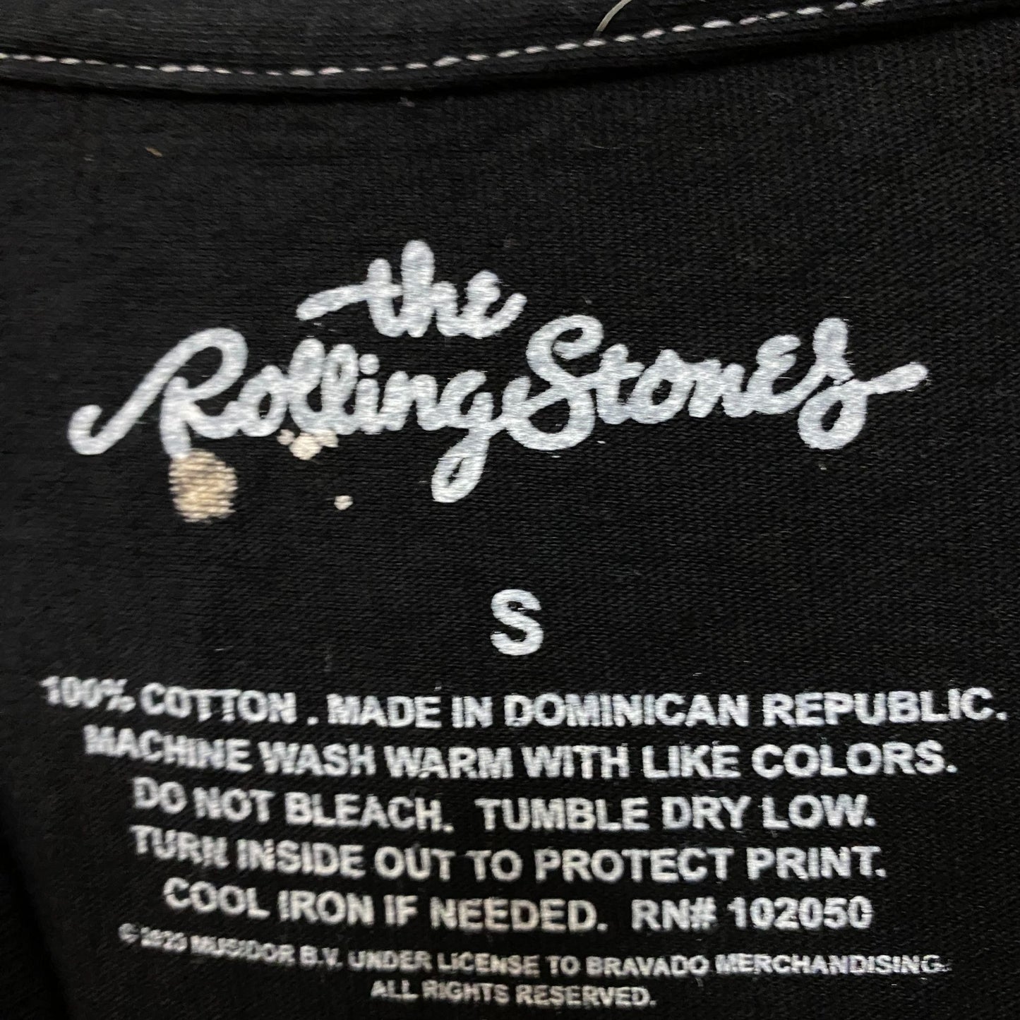 The Rolling Stones Bleach Dye Hot Lips Tshirt Size Small