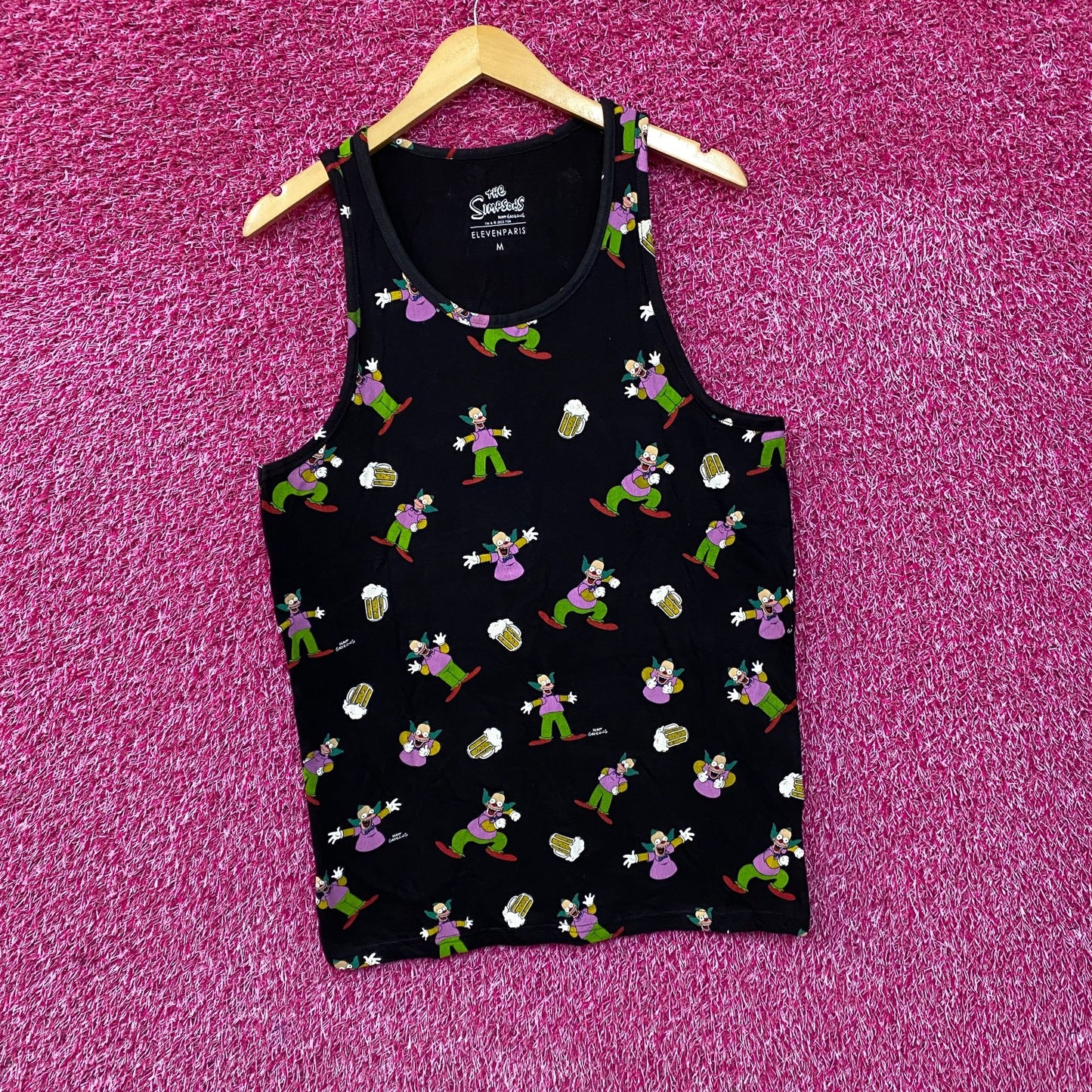 Eleven Paris The Simpsons Krusty The Clown Tank Top Medium.