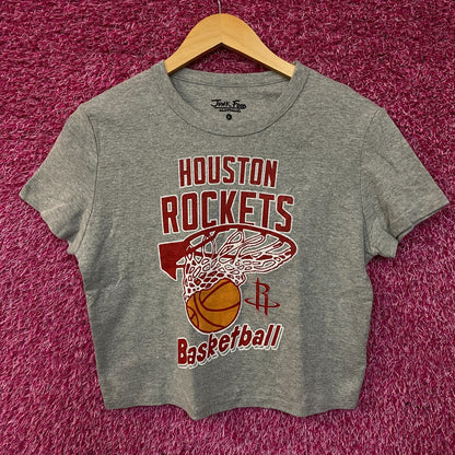 Junk Food Clothing Houston Rockets Graphic Women's Crop T-Shirt Large