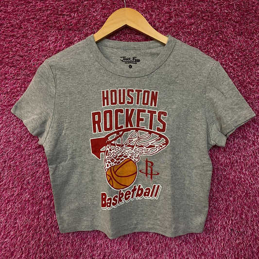 Junk Food Clothing Houston Rockets Graphic Women's Crop T-Shirt Large