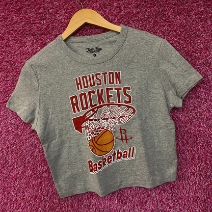 Junk Food Clothing Houston Rockets Graphic Women's Crop T-Shirt Large