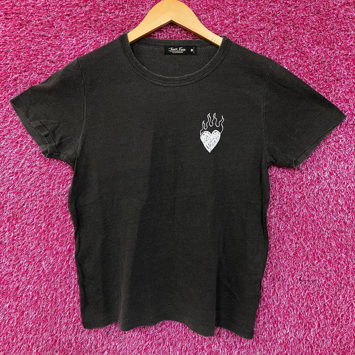 Junk Food Clothing Women's Burning Love Original Vintage Style Tee Large