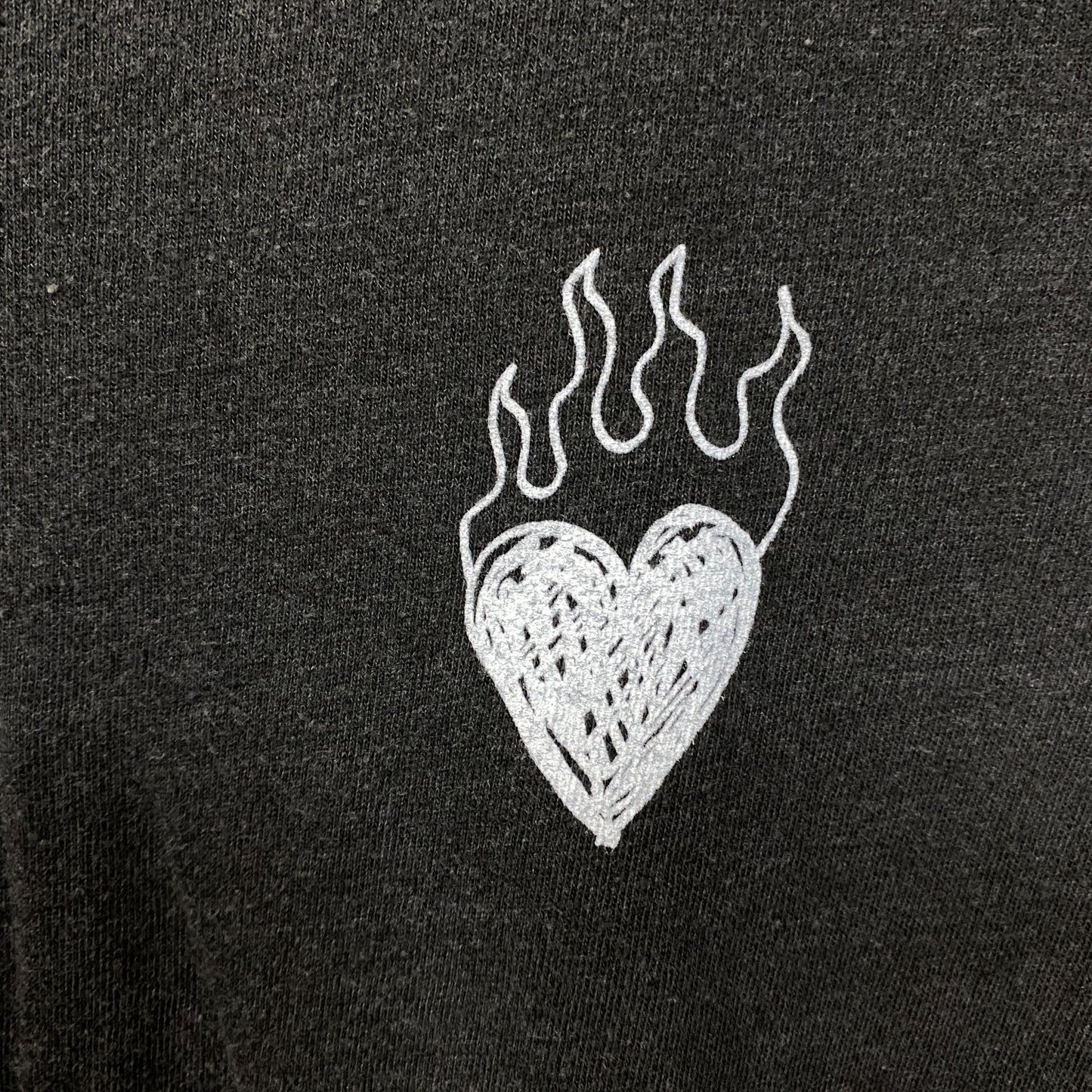 Junk Food Clothing Women's Burning Love Original Vintage Style Tee Large