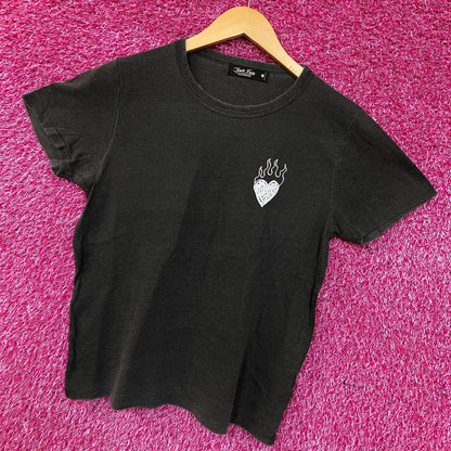Junk Food Clothing Women's Burning Love Original Vintage Style Tee Large