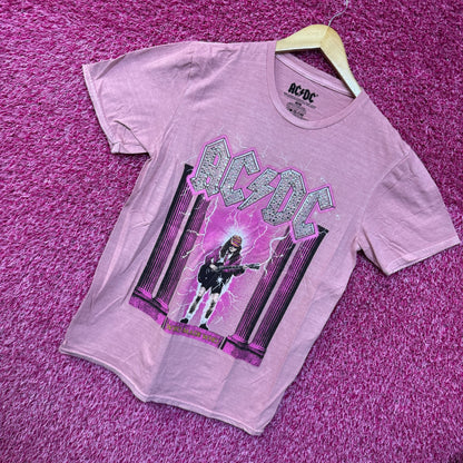 AC/DC Who Made Who Album Art Bedazzled Hard Rock Band Tee M