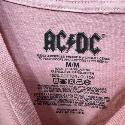 AC/DC Who Made Who Album Art Bedazzled Hard Rock Band Tee M
