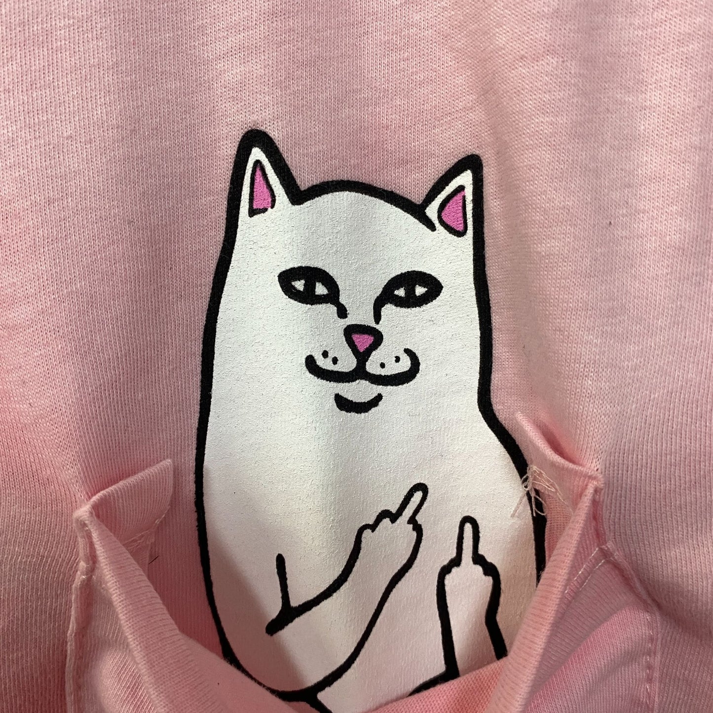 RIPNDIP Lord Nermal Pocket Tiedye Pink T-Shirt Small